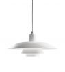 Louis Poulsen PH 4/3 Simple White Pendant Lamp by Poul Henningsen